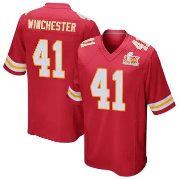 Youth Kansas City Chiefs James Winchester Red Game Team Color Super Bowl LIX Jersey By Nike