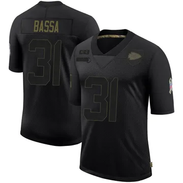 Youth Kansas City Chiefs Jeffrey Bassa Black Limited 2020 Salute To Service Jersey By Nike
