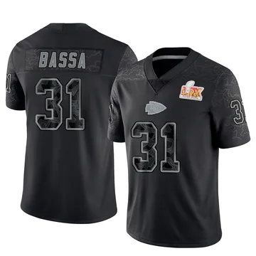 Youth Kansas City Chiefs Jeffrey Bassa Black Limited Reflective Super Bowl LIX Jersey By Nike