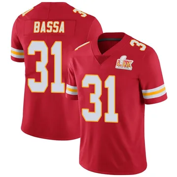 Youth Kansas City Chiefs Jeffrey Bassa Red Limited Team Color Vapor Untouchable Super Bowl LIX Jersey By Nike