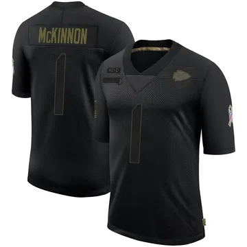 Youth Kansas City Chiefs Jerick McKinnon Black Limited 2020 Salute To Service Jersey By Nike