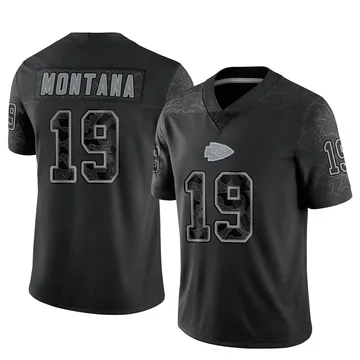 Youth Kansas City Chiefs Joe Montana Black Limited Reflective Jersey By Nike