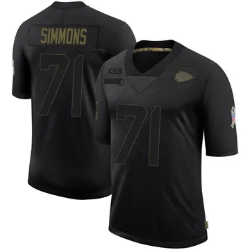 Youth Kansas City Chiefs Josh Simmons Black Limited 2020 Salute To Service Jersey By Nike