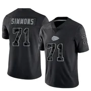 Youth Kansas City Chiefs Josh Simmons Black Limited Reflective Jersey By Nike