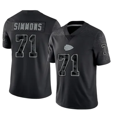 Youth Kansas City Chiefs Josh Simmons Black Limited Reflective Jersey By Nike