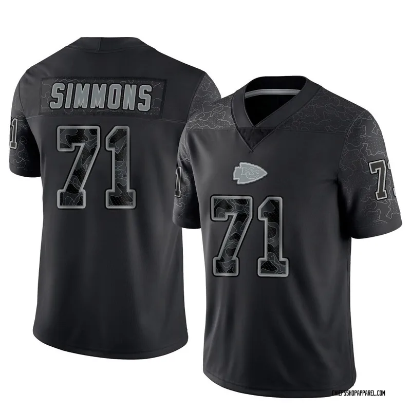 Youth Kansas City Chiefs Josh Simmons Black Limited Reflective Jersey By Nike