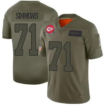 Youth Kansas City Chiefs Josh Simmons Camo Limited 2019 Salute to Service Jersey By Nike