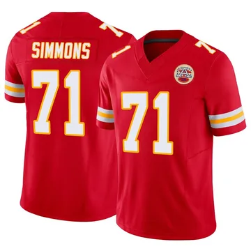 Youth Kansas City Chiefs Josh Simmons Red Limited Vapor F.U.S.E. Jersey By Nike