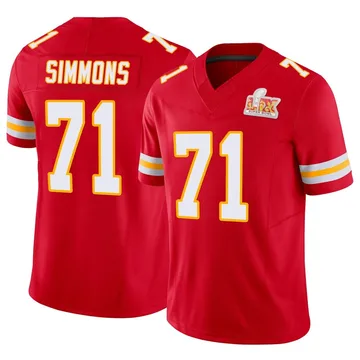 Youth Kansas City Chiefs Josh Simmons Red Limited Vapor F.U.S.E. Super Bowl LIX Jersey By Nike