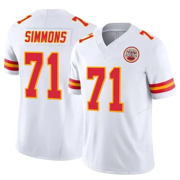 Youth Kansas City Chiefs Josh Simmons White Limited Vapor F.U.S.E. Jersey By Nike