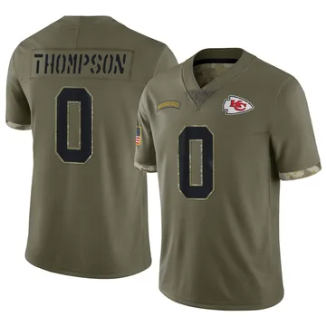 Youth Kansas City Chiefs Josh Thompson Olive Limited 2022 Salute To Service Jersey By Nike