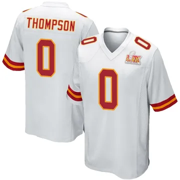Youth Kansas City Chiefs Josh Thompson White Game Super Bowl LIX Jersey By Nike