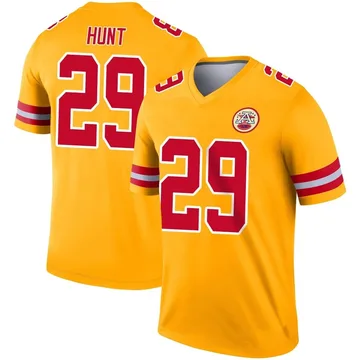 Youth Kansas City Chiefs Kareem Hunt Gold Legend Inverted Jersey By Nike