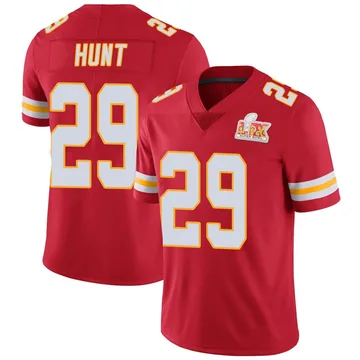 Youth Kansas City Chiefs Kareem Hunt Red Limited Team Color Vapor Untouchable Super Bowl LIX Jersey By Nike