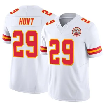 Youth Kansas City Chiefs Kareem Hunt White Limited Vapor F.U.S.E. Jersey By Nike