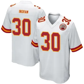 Youth Kansas City Chiefs Keaontay Ingram White Game Jersey By Nike