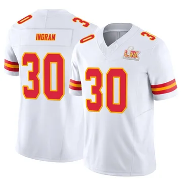 Youth Kansas City Chiefs Keaontay Ingram White Limited Vapor F.U.S.E. Super Bowl LIX Jersey By Nike