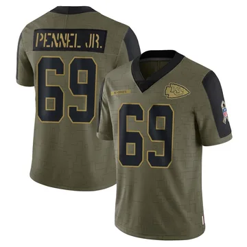 Youth Kansas City Chiefs Mike Pennel Jr. Olive Limited 2021 Salute To Service Jersey By Nike