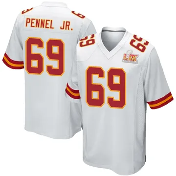 Youth Kansas City Chiefs Mike Pennel Jr. White Game Super Bowl LIX Jersey By Nike