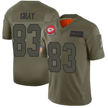 Youth Kansas City Chiefs Noah Gray Camo Limited 2019 Salute to Service Jersey By Nike