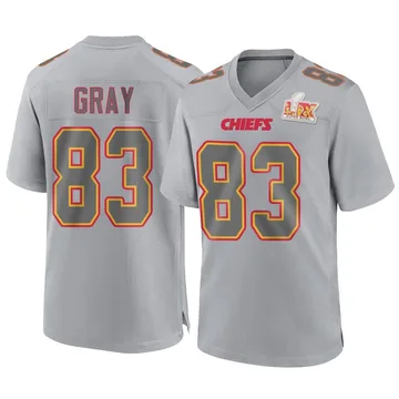 Youth Kansas City Chiefs Noah Gray Gray Game Atmosphere Fashion Super Bowl LIX Jersey By Nike