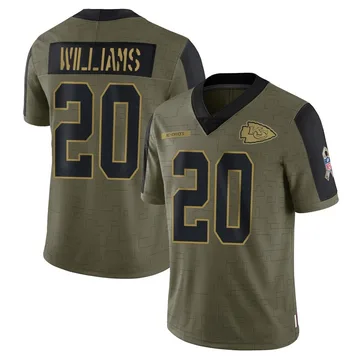 Youth Kansas City Chiefs Nohl Williams Olive Limited 2021 Salute To Service Jersey By Nike
