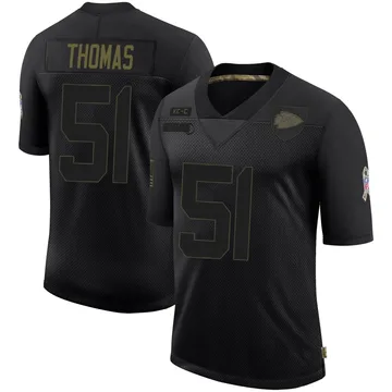 Youth Kansas City Chiefs R Mason Thomas Black Limited 2020 Salute To Service Jersey By Nike