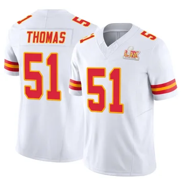 Youth Kansas City Chiefs R Mason Thomas White Limited Vapor F.U.S.E. Super Bowl LIX Jersey By Nike