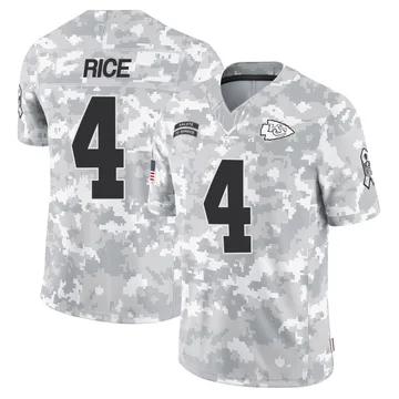 Youth Kansas City Chiefs Rashee Rice Arctic Camo Limited 2024 Salute to Service Jersey By Nike