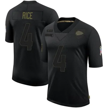 Youth Kansas City Chiefs Rashee Rice Black Limited 2020 Salute To Service Jersey By Nike