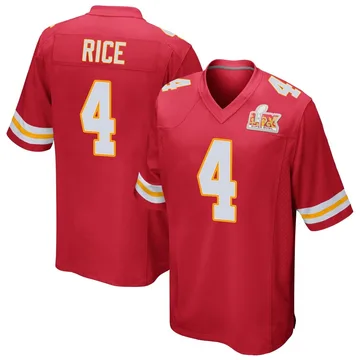 Youth Kansas City Chiefs Rashee Rice Red Game Team Color Super Bowl LIX Jersey By Nike