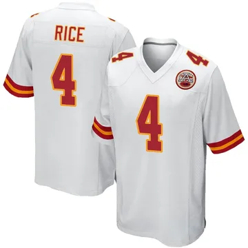 Youth Kansas City Chiefs Rashee Rice White Game Jersey By Nike