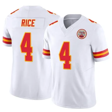 Youth Kansas City Chiefs Rashee Rice White Limited Vapor F.U.S.E. Jersey By Nike