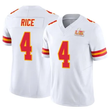 Youth Kansas City Chiefs Rashee Rice White Limited Vapor F.U.S.E. Super Bowl LIX Jersey By Nike