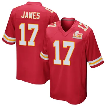 Youth Kansas City Chiefs Richie James Red Game Team Color Super Bowl LIX Jersey By Nike