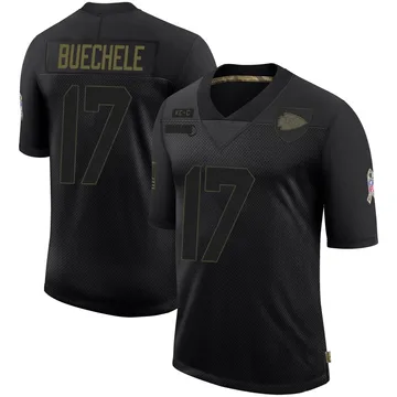 Youth Kansas City Chiefs Shane Buechele Black Limited 2020 Salute To Service Jersey By Nike