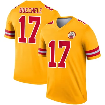 Youth Kansas City Chiefs Shane Buechele Gold Legend Inverted Jersey By Nike