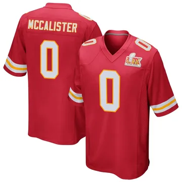 Youth Kansas City Chiefs Tanner McCalister Red Game Team Color Super Bowl LIX Jersey By Nike