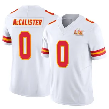 Youth Kansas City Chiefs Tanner McCalister White Limited Vapor F.U.S.E. Super Bowl LIX Jersey By Nike