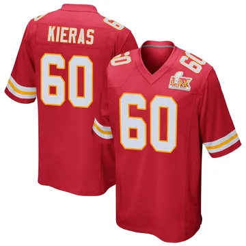 Youth Kansas City Chiefs Tautvydas Kieras Red Game Team Color Super Bowl LIX Jersey By Nike