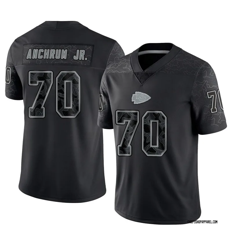 Youth Kansas City Chiefs Tremayne Anchrum Jr. Black Limited Reflective Jersey By Nike