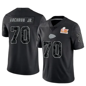 Youth Kansas City Chiefs Tremayne Anchrum Jr. Black Limited Reflective Super Bowl LIX Jersey By Nike
