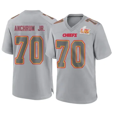 Youth Kansas City Chiefs Tremayne Anchrum Jr. Gray Game Atmosphere Fashion Super Bowl LIX Jersey By Nike