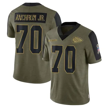 Youth Kansas City Chiefs Tremayne Anchrum Jr. Olive Limited 2021 Salute To Service Jersey By Nike
