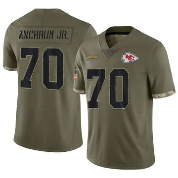 Youth Kansas City Chiefs Tremayne Anchrum Jr. Olive Limited 2022 Salute To Service Jersey By Nike