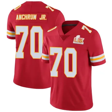 Youth Kansas City Chiefs Tremayne Anchrum Jr. Red Limited Team Color Vapor Untouchable Super Bowl LIX Jersey By Nike