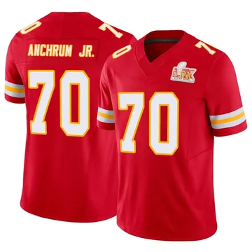 Youth Kansas City Chiefs Tremayne Anchrum Jr. Red Limited Vapor F.U.S.E. Super Bowl LIX Jersey By Nike