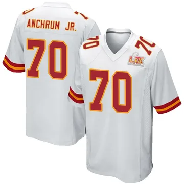 Youth Kansas City Chiefs Tremayne Anchrum Jr. White Game Super Bowl LIX Jersey By Nike