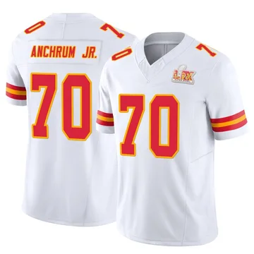 Youth Kansas City Chiefs Tremayne Anchrum Jr. White Limited Vapor F.U.S.E. Super Bowl LIX Jersey By Nike