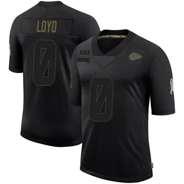 Youth Kansas City Chiefs Xavier Loyd Black Limited 2020 Salute To Service Jersey By Nike